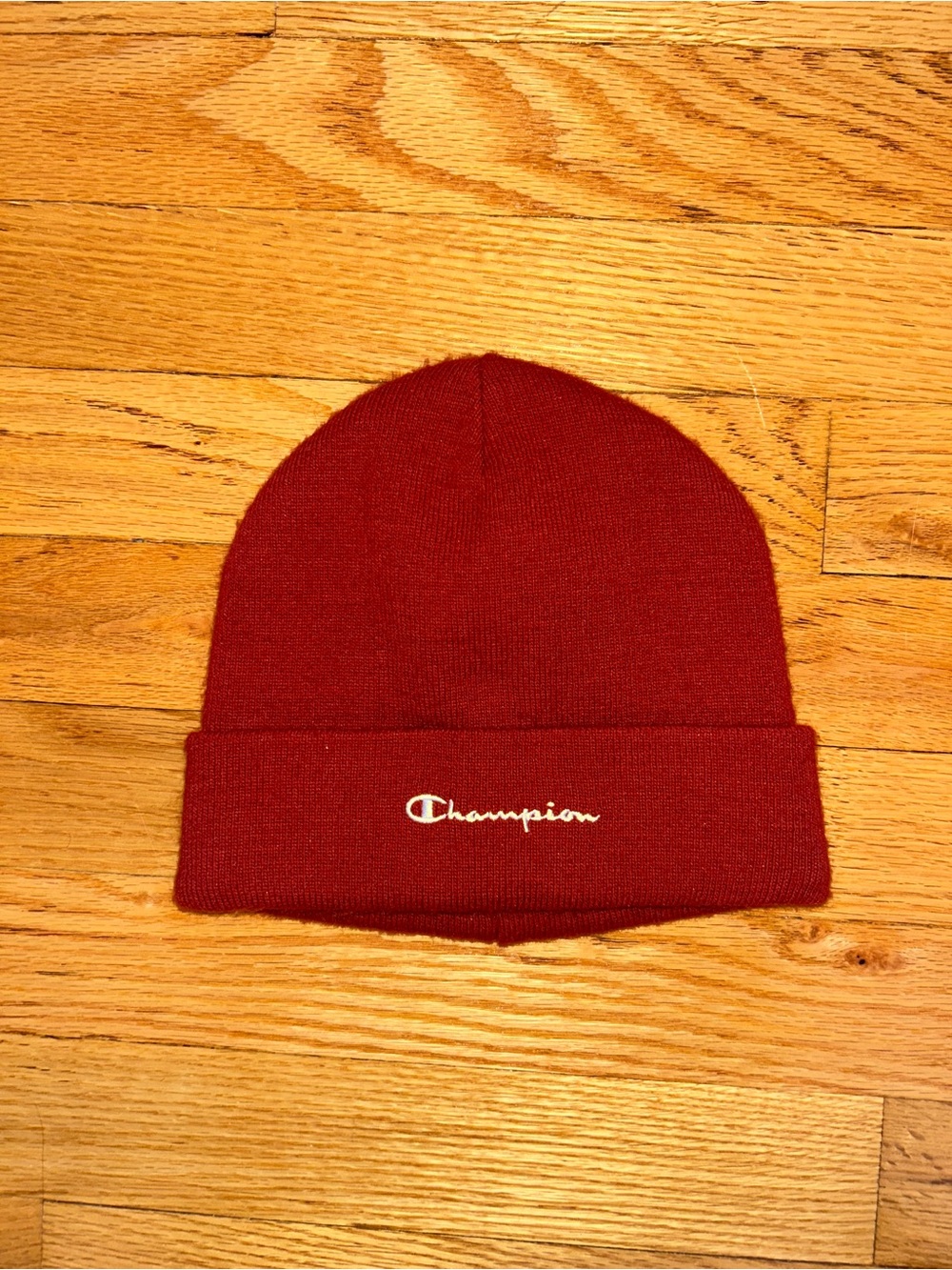 Champion Burgundy Knit Cuffed Beanie